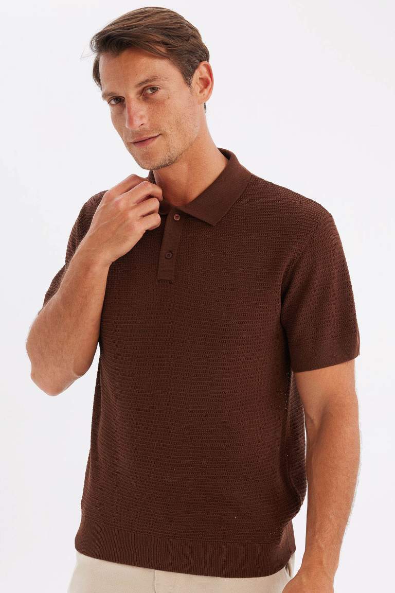 Standard Fit Knitwear Polo T-Shirt