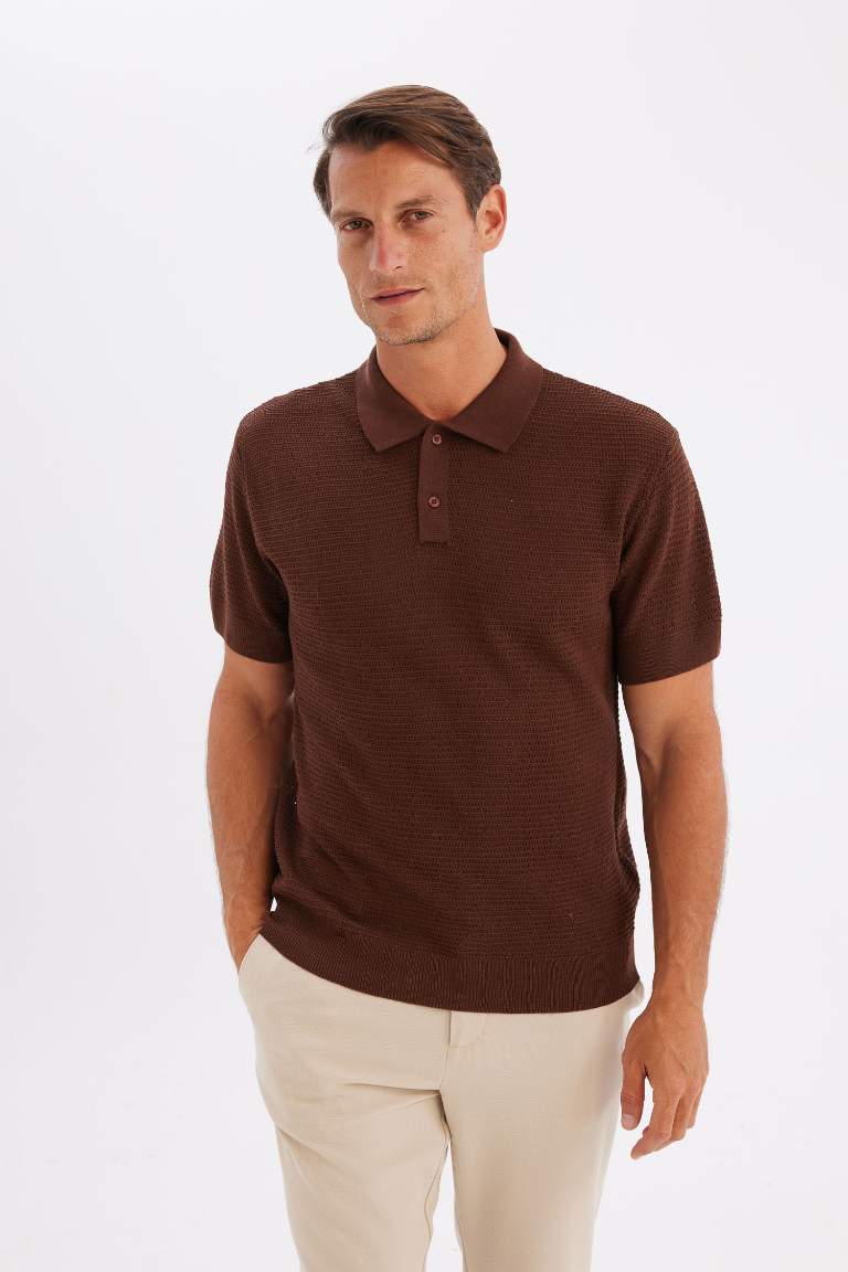 Standard Fit Knitwear Polo T-Shirt