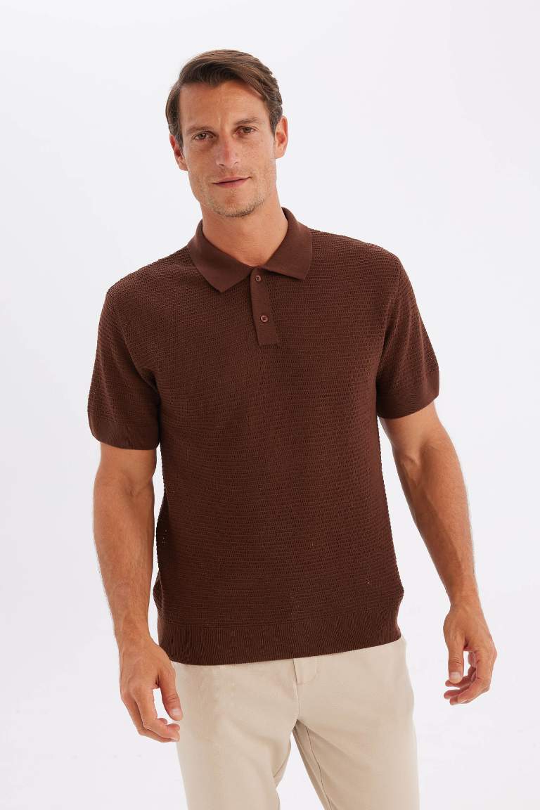 Standard Fit Knitwear Polo T-Shirt