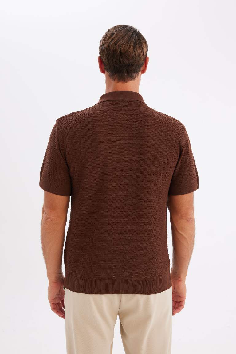 Standard Fit Knitwear Polo T-Shirt