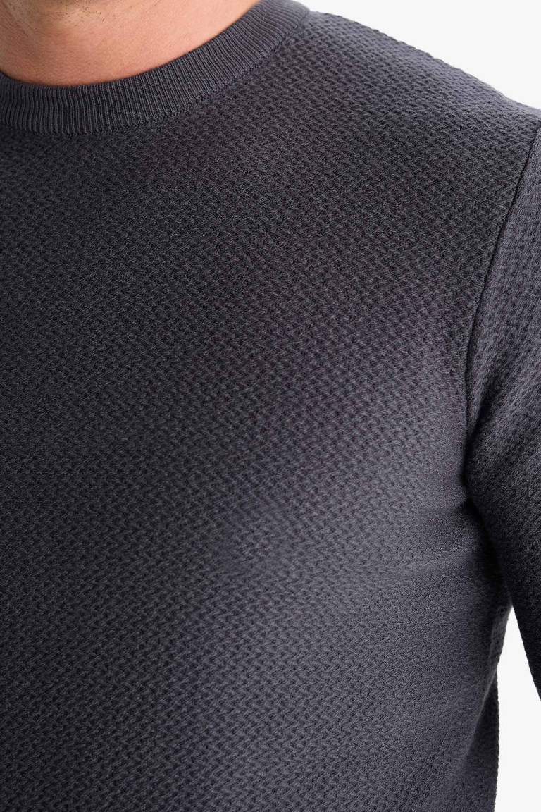 Standart Fit Bisiklet Yaka Triko Kazak