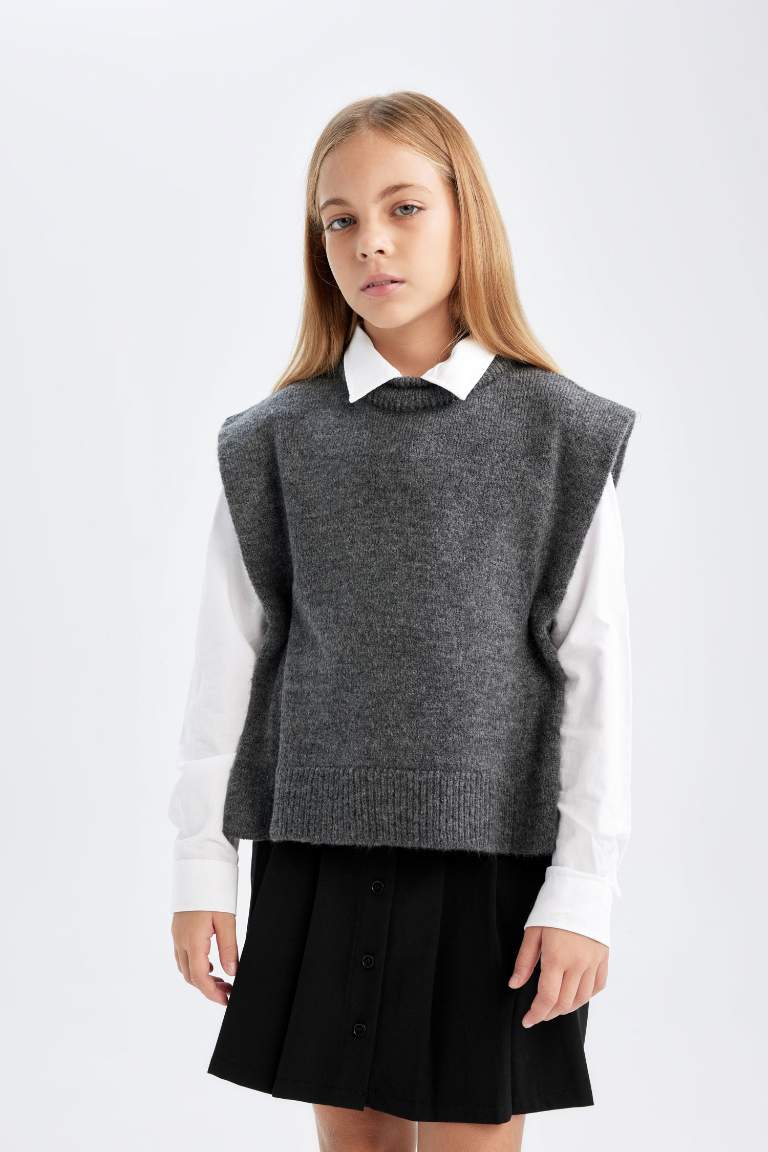 Girl Crew Neck Basic Vest