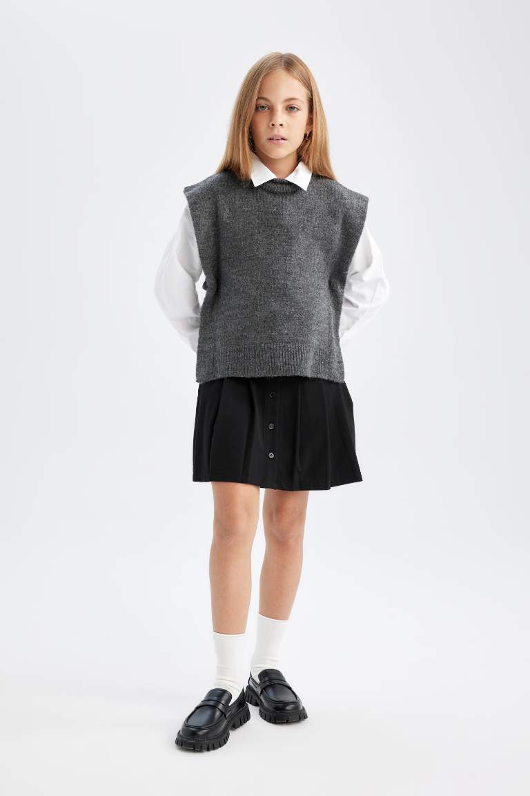 Girl Crew Neck Basic Vest