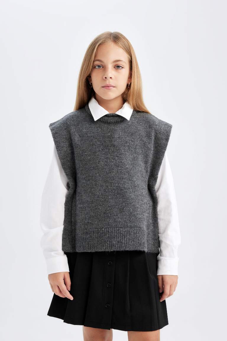 Girl Crew Neck Basic Vest