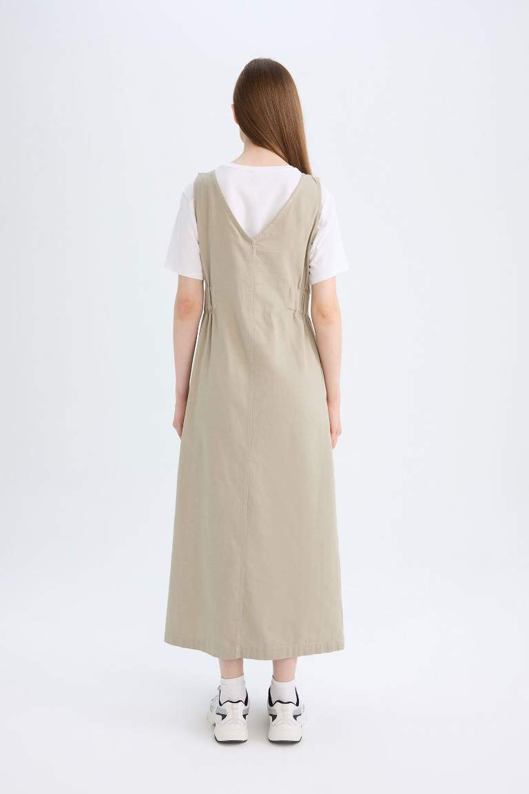 Robe Tissée en Gabardine à coupe régulière