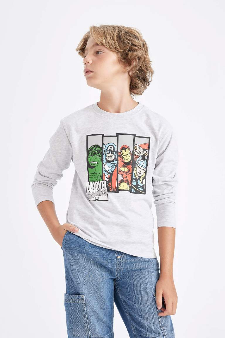 Boy Marvel Comics Crew Neck T-Shirt