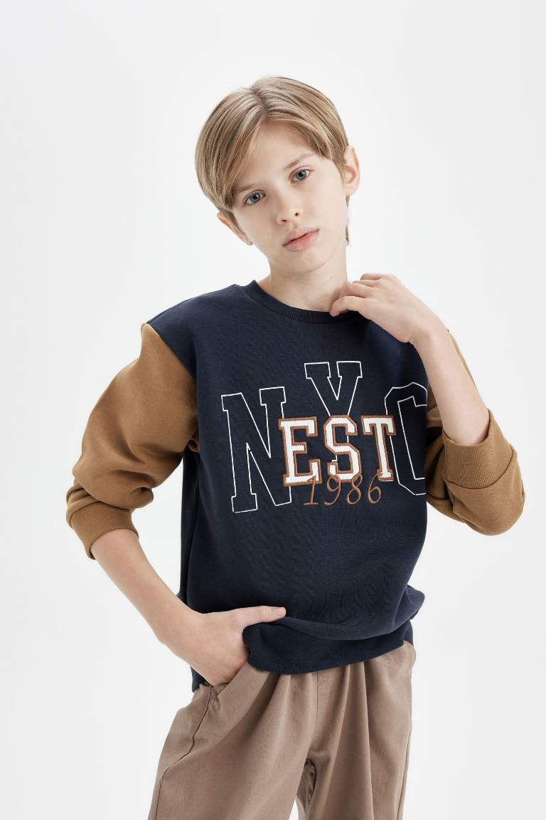 Boy Crew Neck Printed Sweatshirt