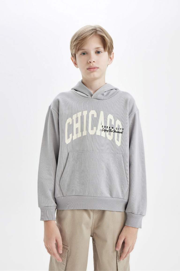 Boy Regular Fit Hooded Pocketed Sweatshirt