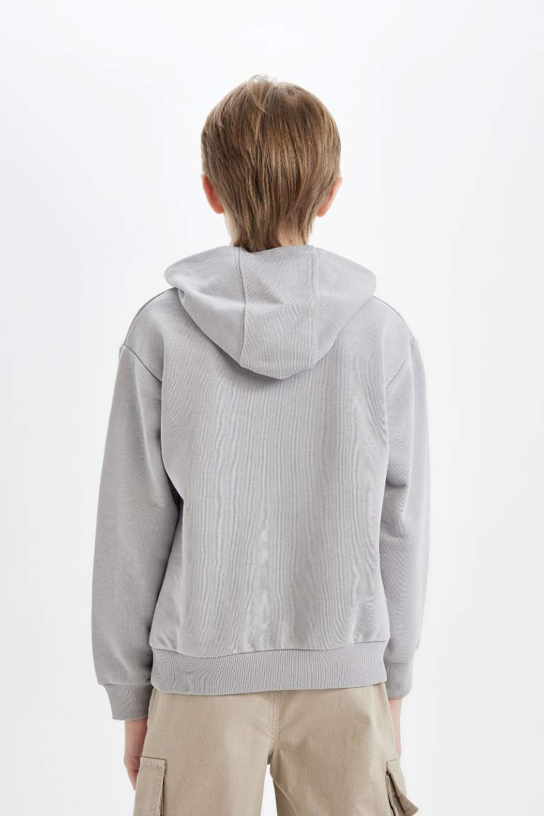 Boy Regular Fit Hooded Pocketed Sweatshirt