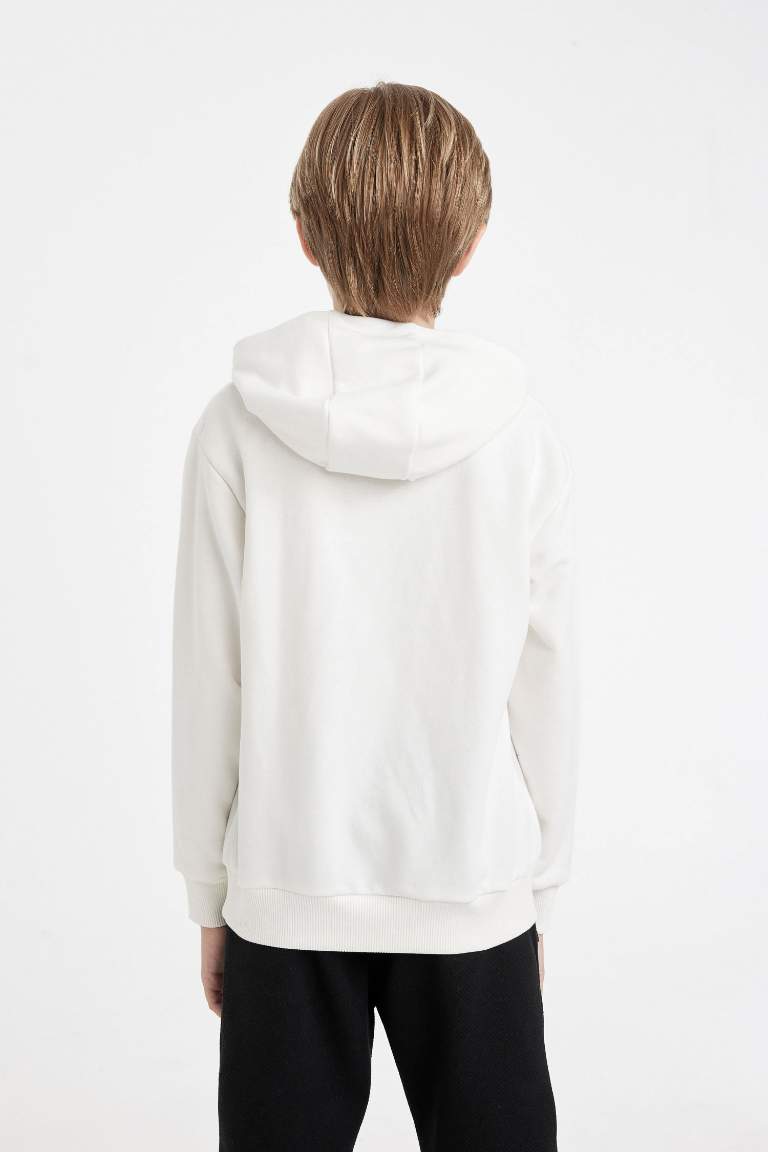 Boy Printed Hooded Sweatshirt