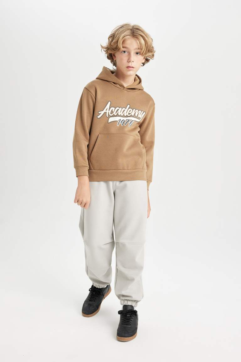 Boy Regular Fit Hooded Pocketed Thick Sweatshirt