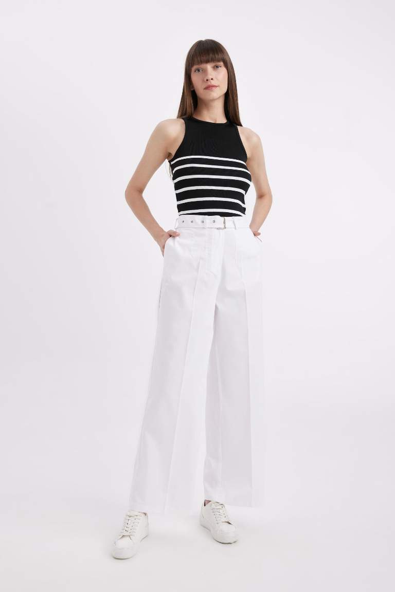 High Waist Wide Leg Long Jogger Pants