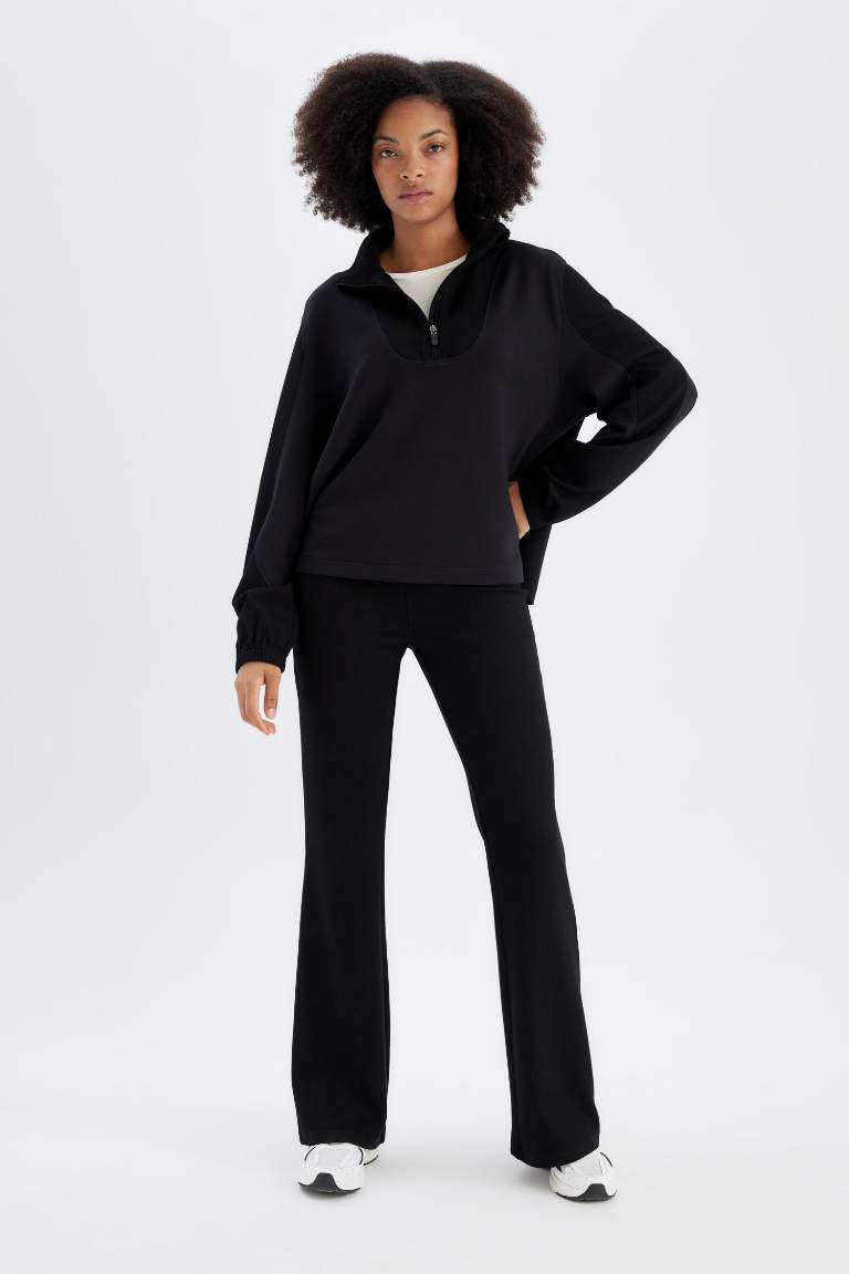 DeFactoFit Flare Fit İspanyol Paça Standart Boy Modal Sporcu Pantolon