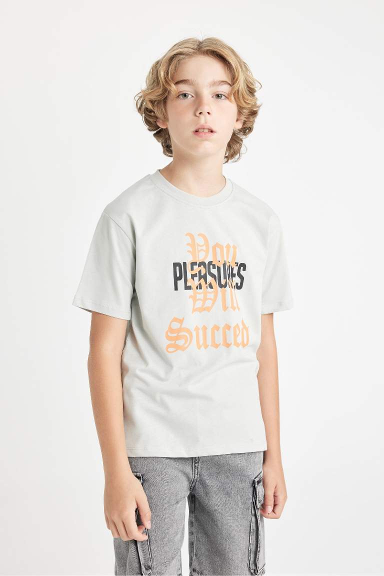 Boy Crew Neck Printed Short Sleeve T-Shirt