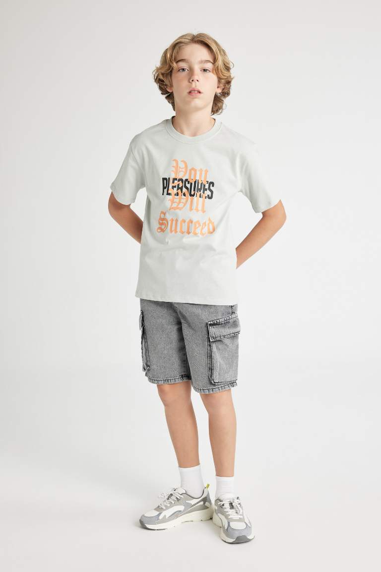 Boy Crew Neck Printed Short Sleeve T-Shirt