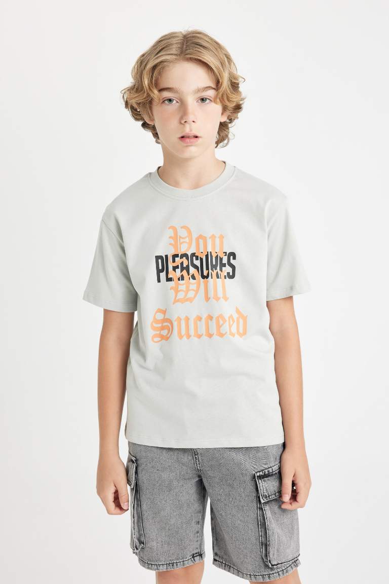 Boy Crew Neck Printed Short Sleeve T-Shirt