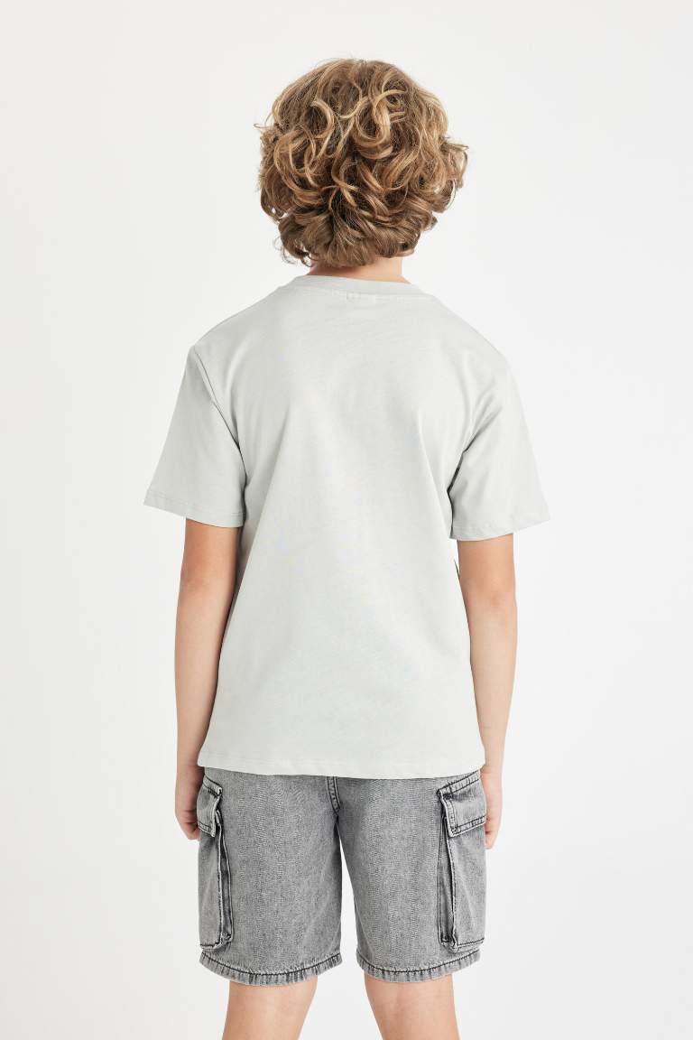 Boy Crew Neck Printed Short Sleeve T-Shirt