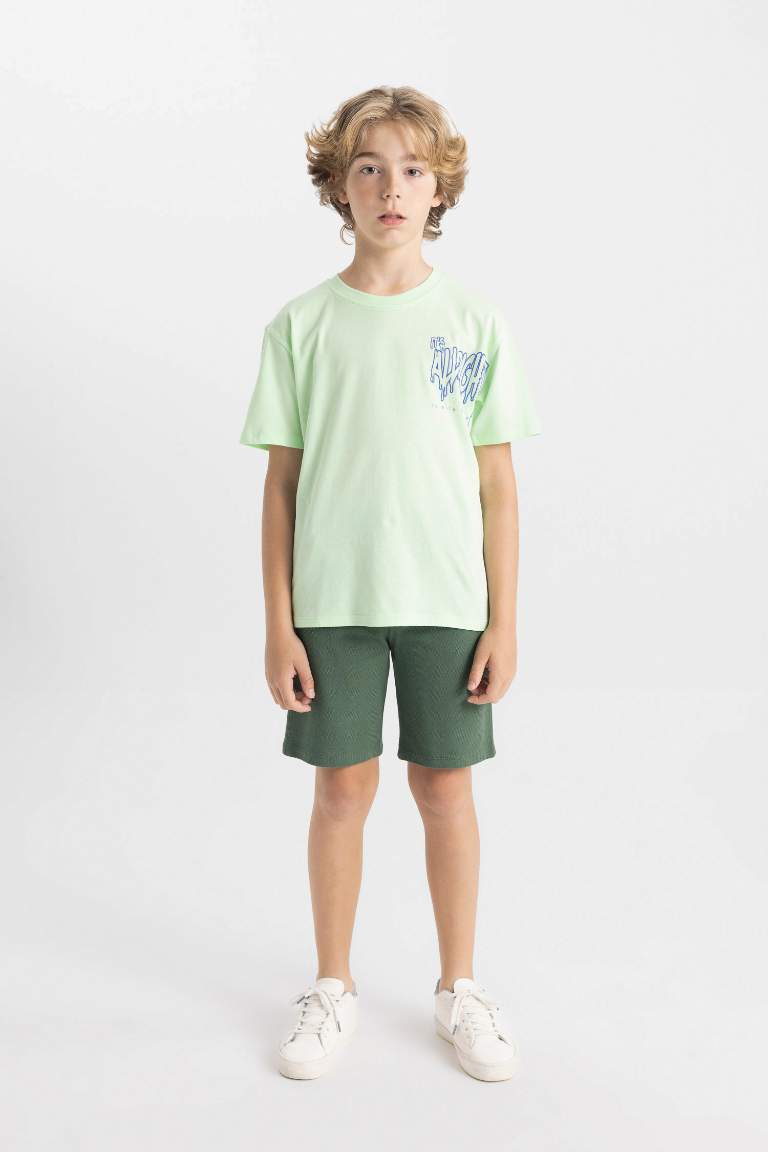 Boy Crew Neck Printed Short Sleeve T-Shirt