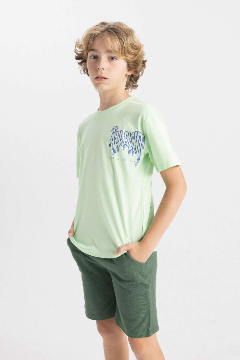 Boy Crew Neck Printed Short Sleeve T-Shirt