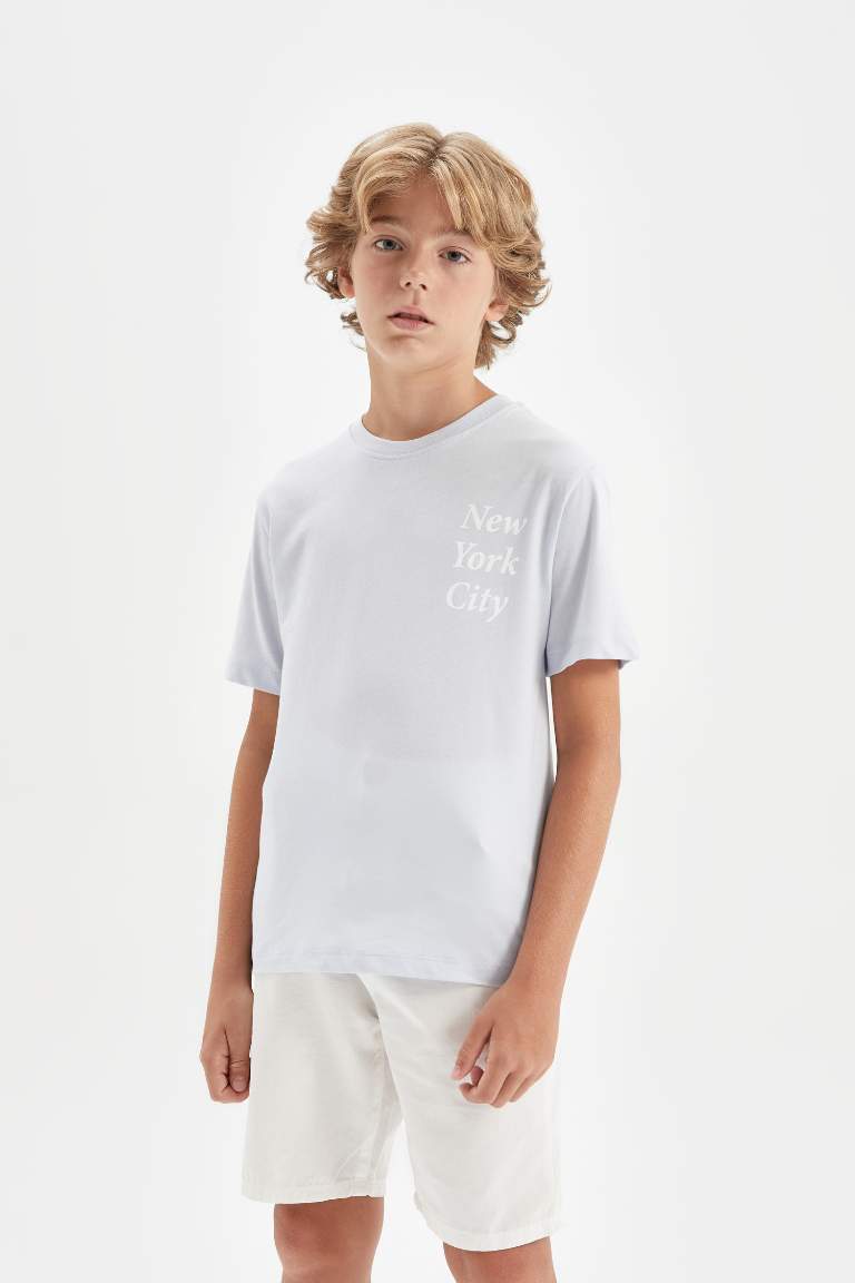 Boy Crew Neck Printed Short Sleeve T-Shirt