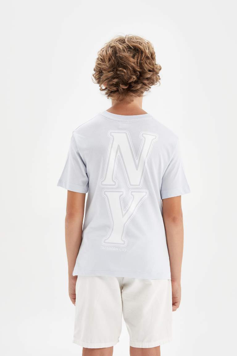 Boy Crew Neck Printed Short Sleeve T-Shirt