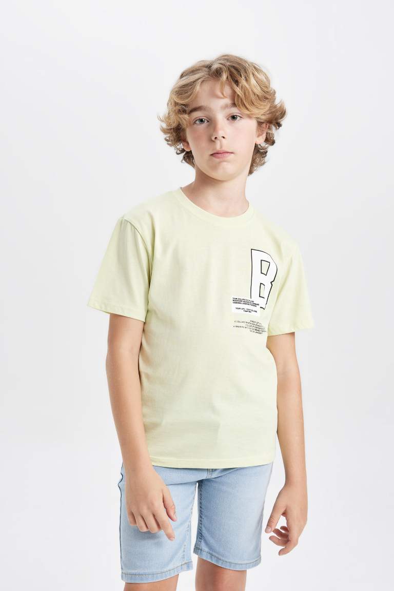 Boy Crew Neck Printed Short Sleeve T-Shirt