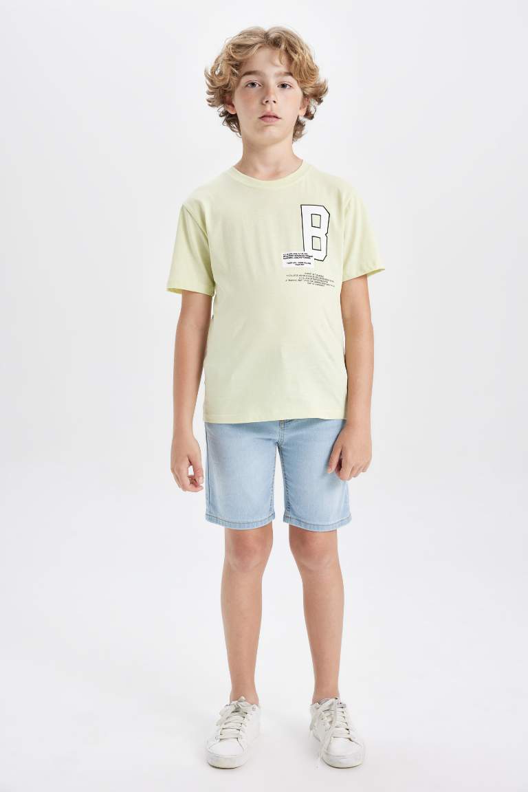 Boy Crew Neck Printed Short Sleeve T-Shirt