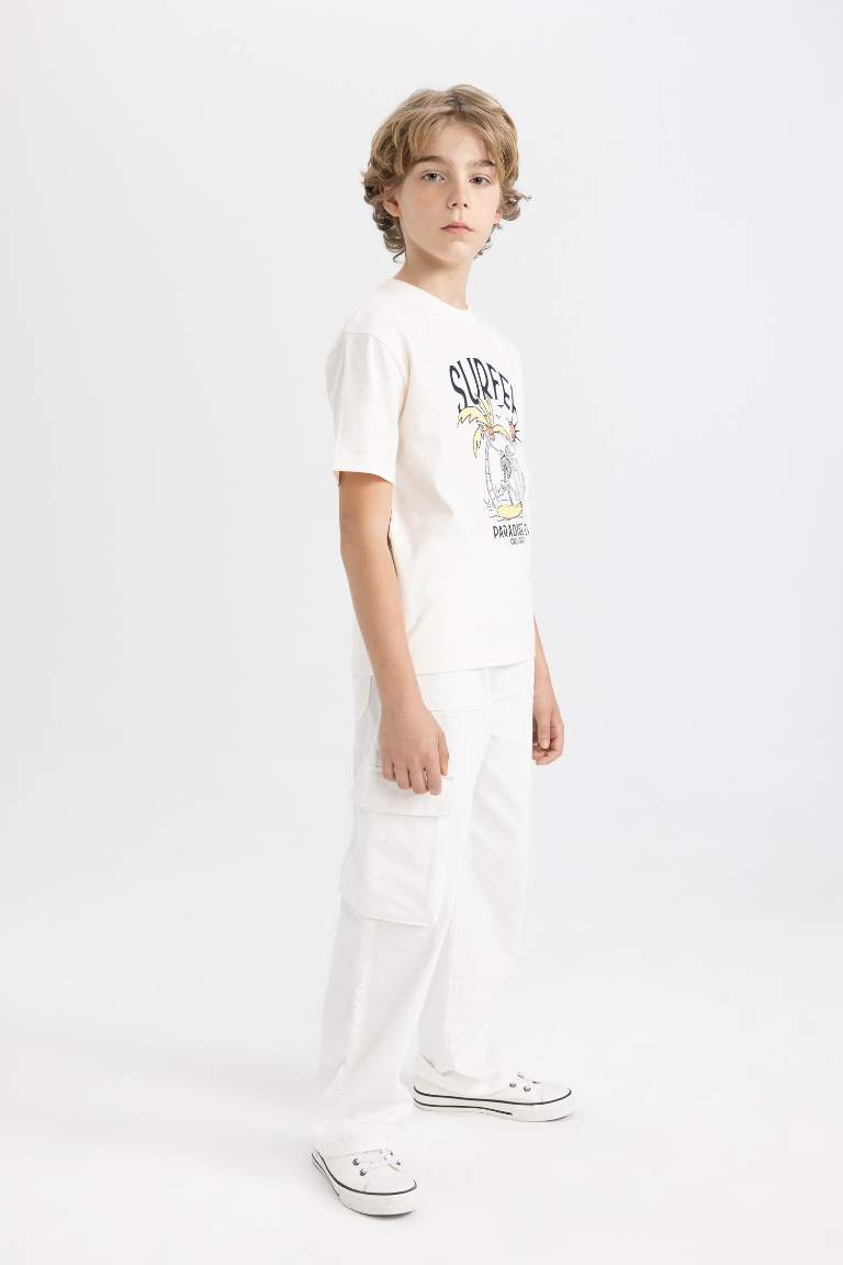 Boy New Regular Fit Crew Neck Printed T-Shirt