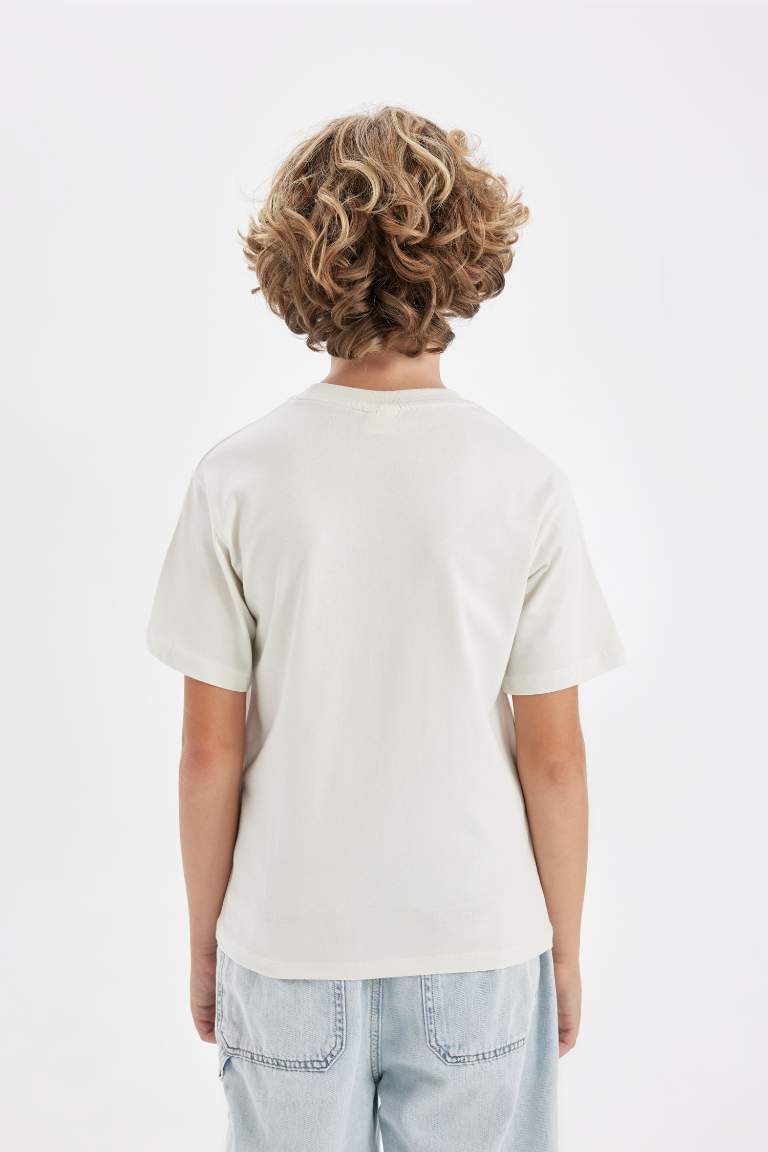 Boy Crew Neck Printed Short Sleeve T-Shirt