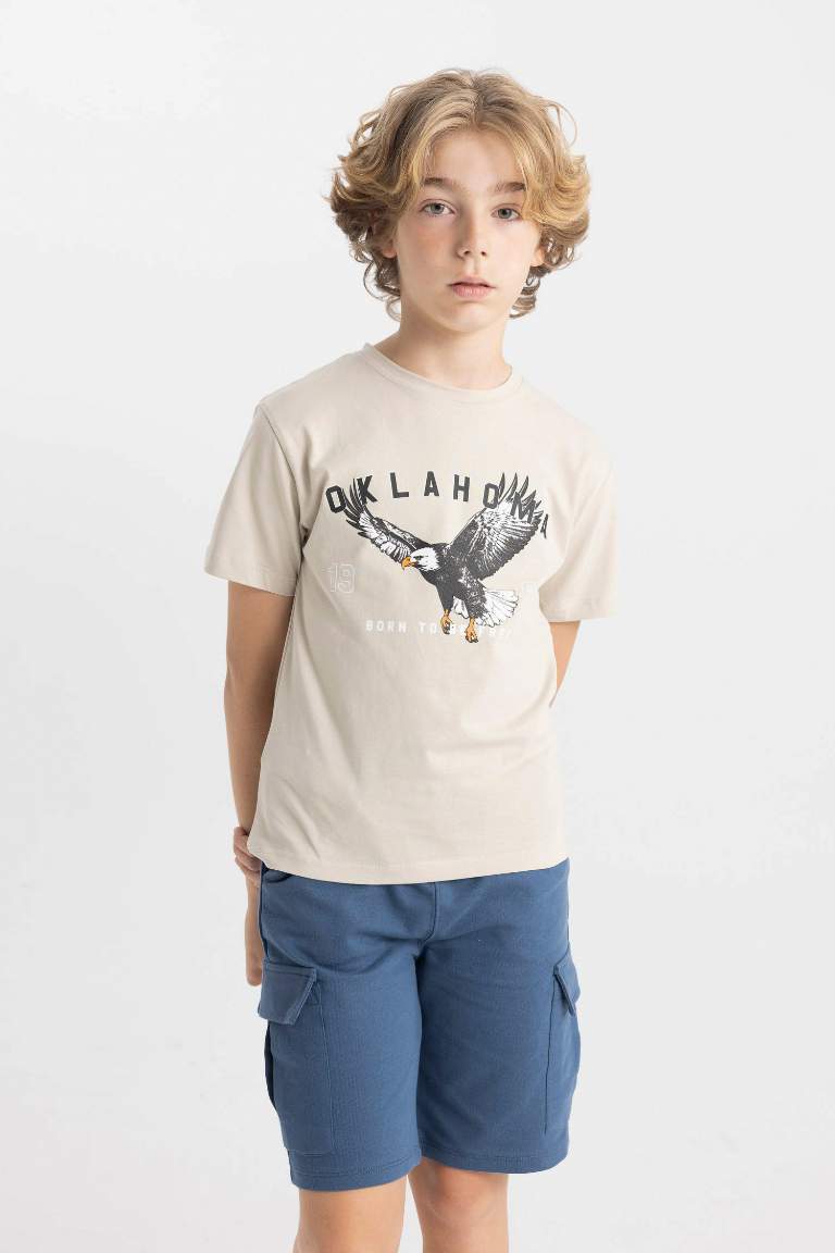 Boy Crew Neck Printed Short Sleeve T-Shirt