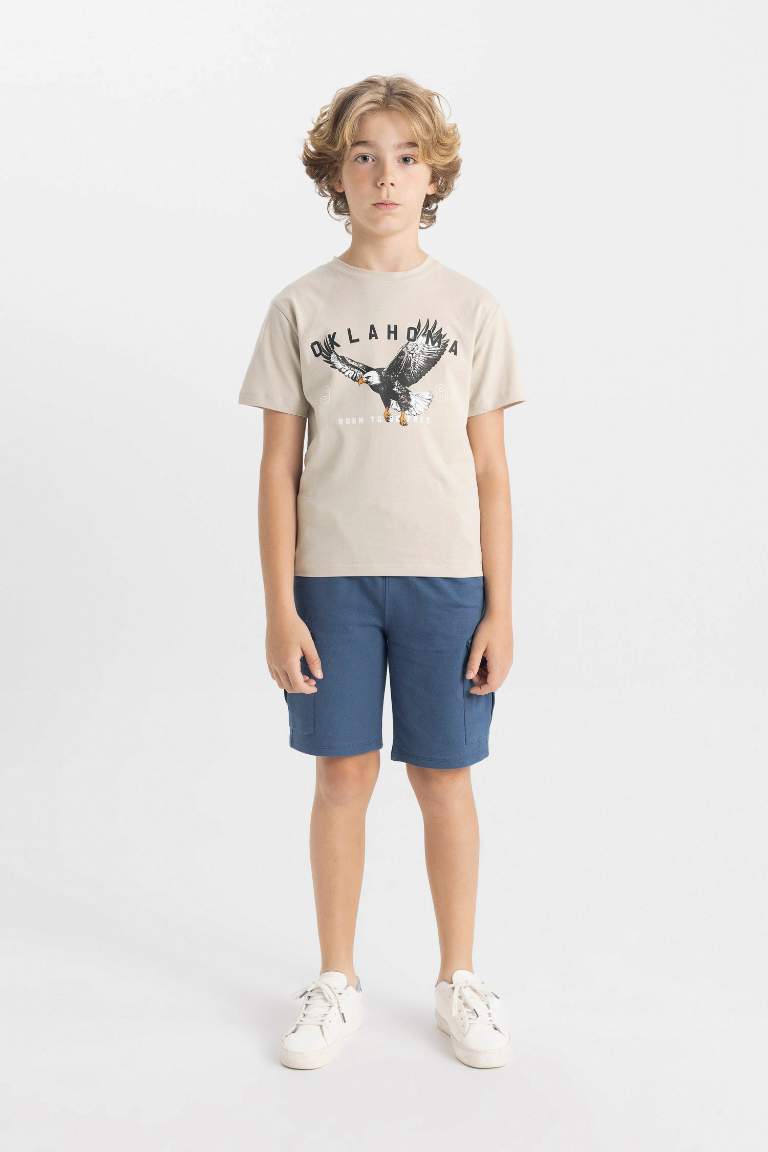 Boy Crew Neck Printed Short Sleeve T-Shirt