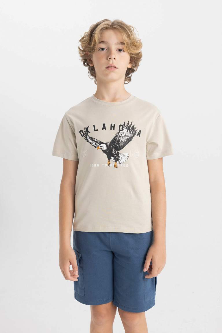 Boy Crew Neck Printed Short Sleeve T-Shirt