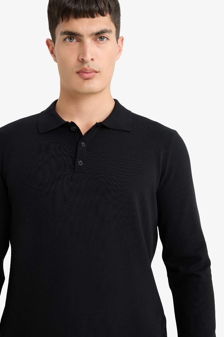 Standart Fit Polo Yaka Triko Kazak