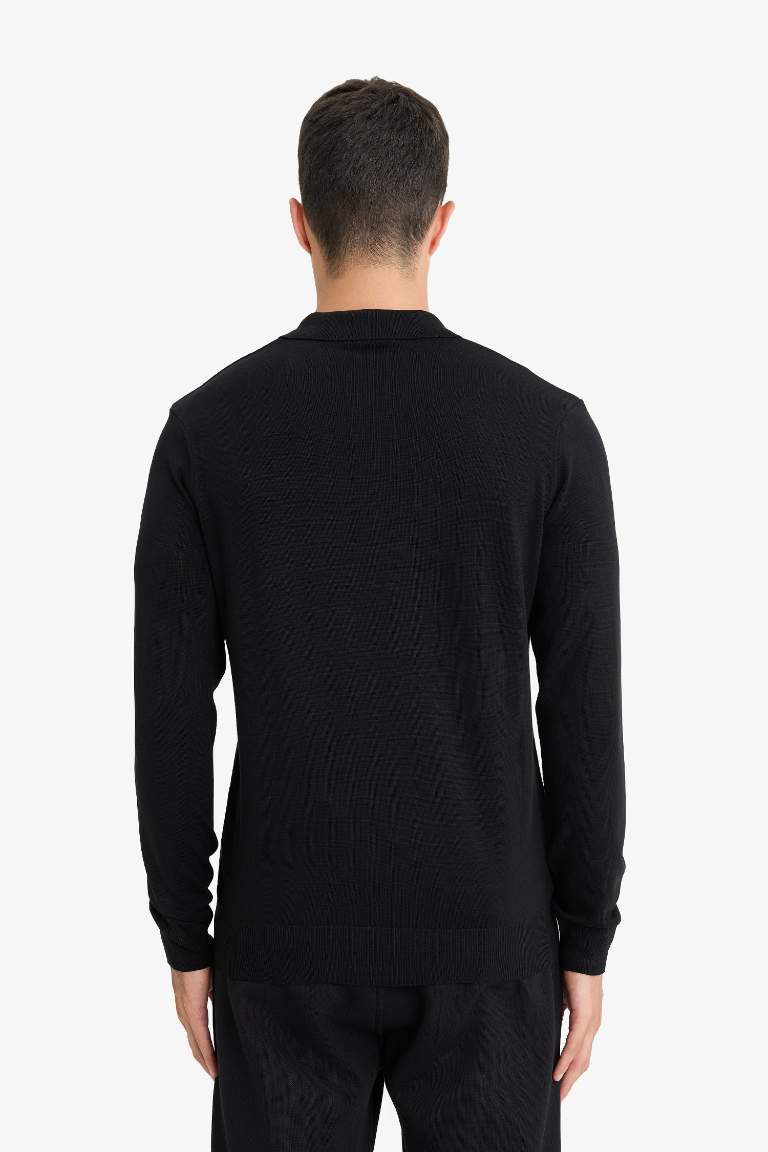 Standart Fit Polo Yaka Triko Kazak