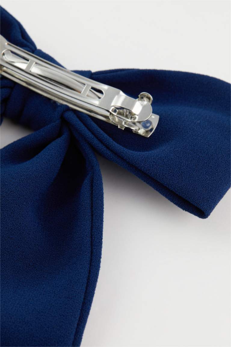 Kadın Lacivert Kurdele Çıtçıtlı Toka