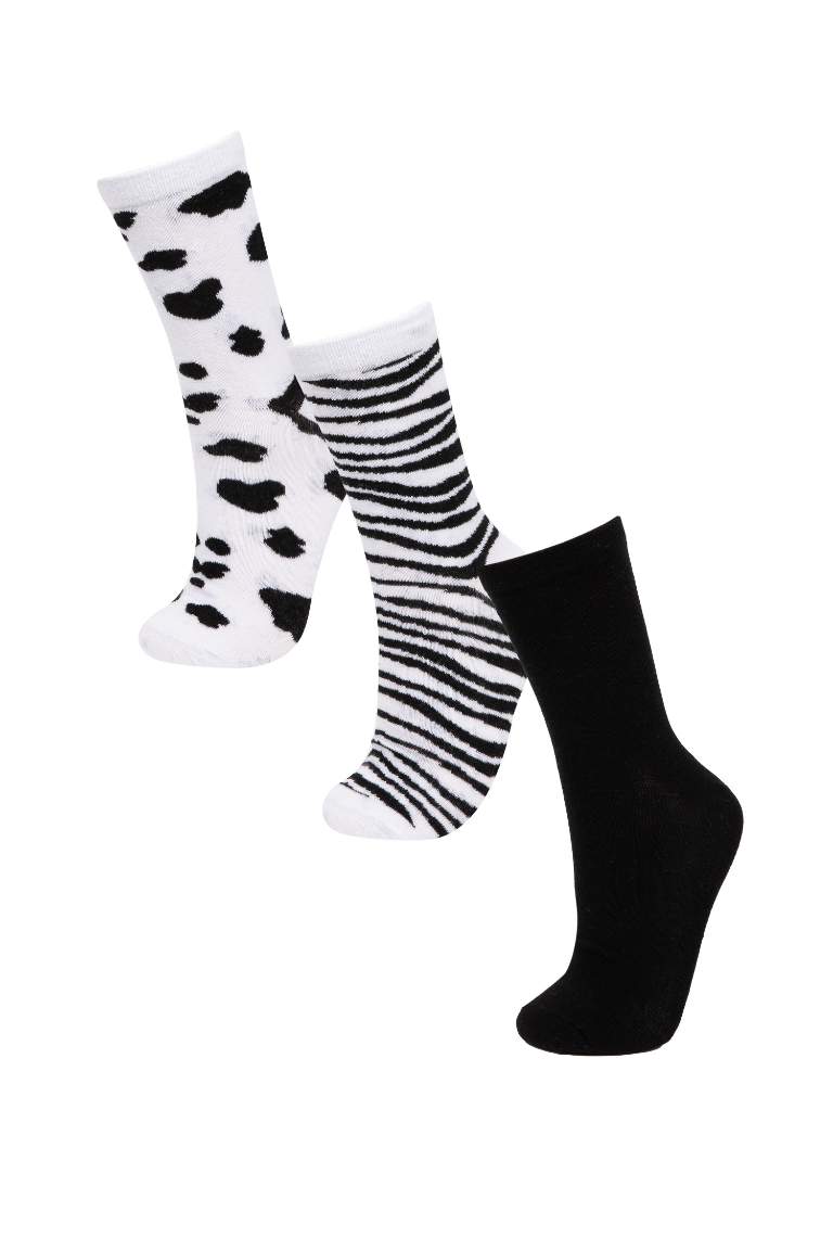 Lot de 3 paires de chaussettes longues en coton pour femme