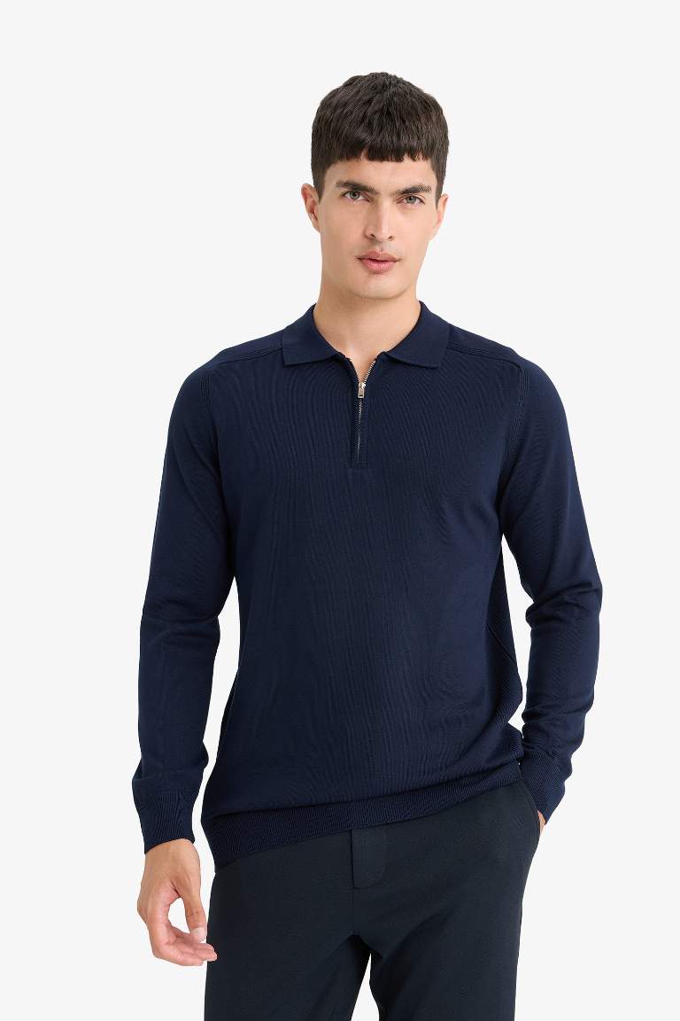 Standart Fit Polo Yaka Triko Kazak