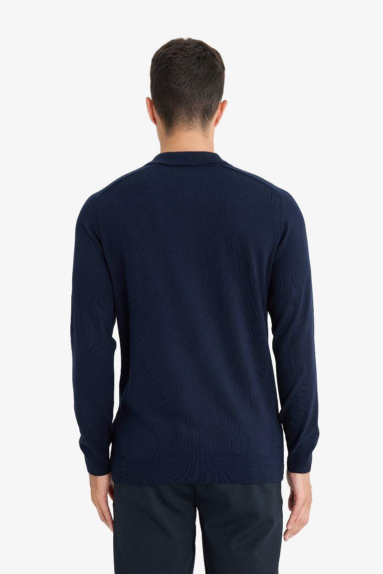 Standart Fit Polo Yaka Triko Kazak