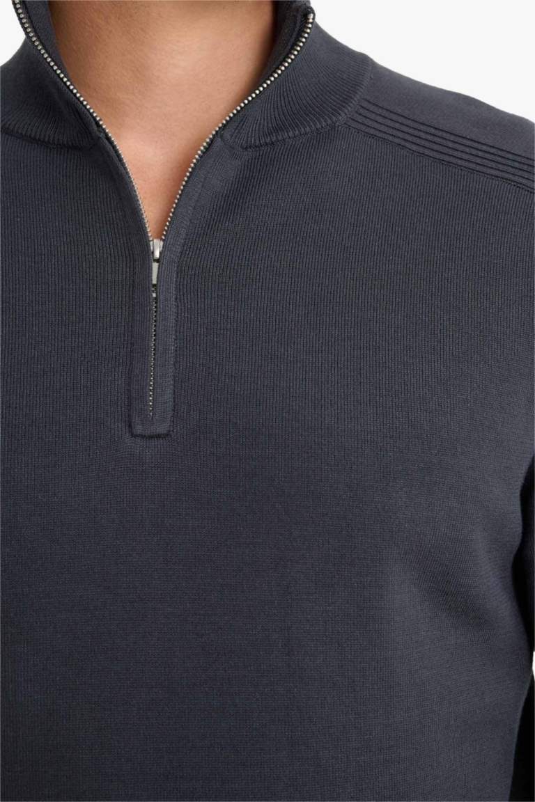 стандарт пішім жартылай найзағай трикотаж Пулловер