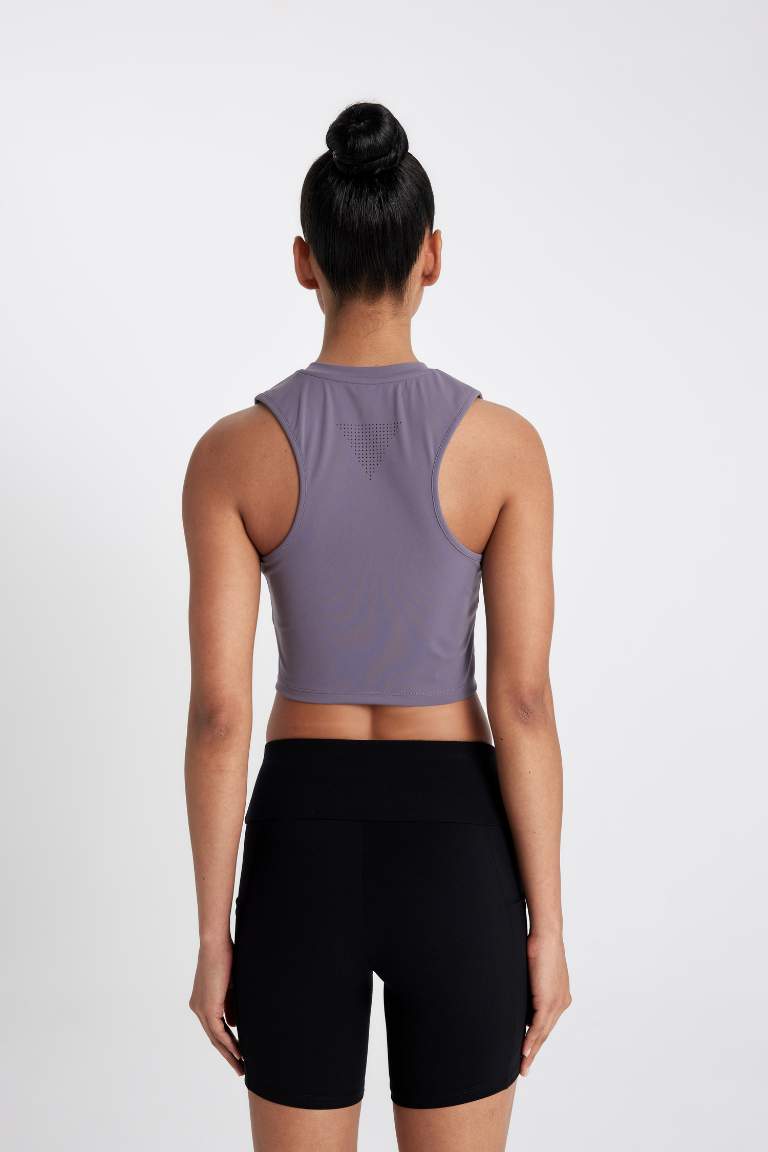 DeFactoFit Crew Neck Sports Crop Top