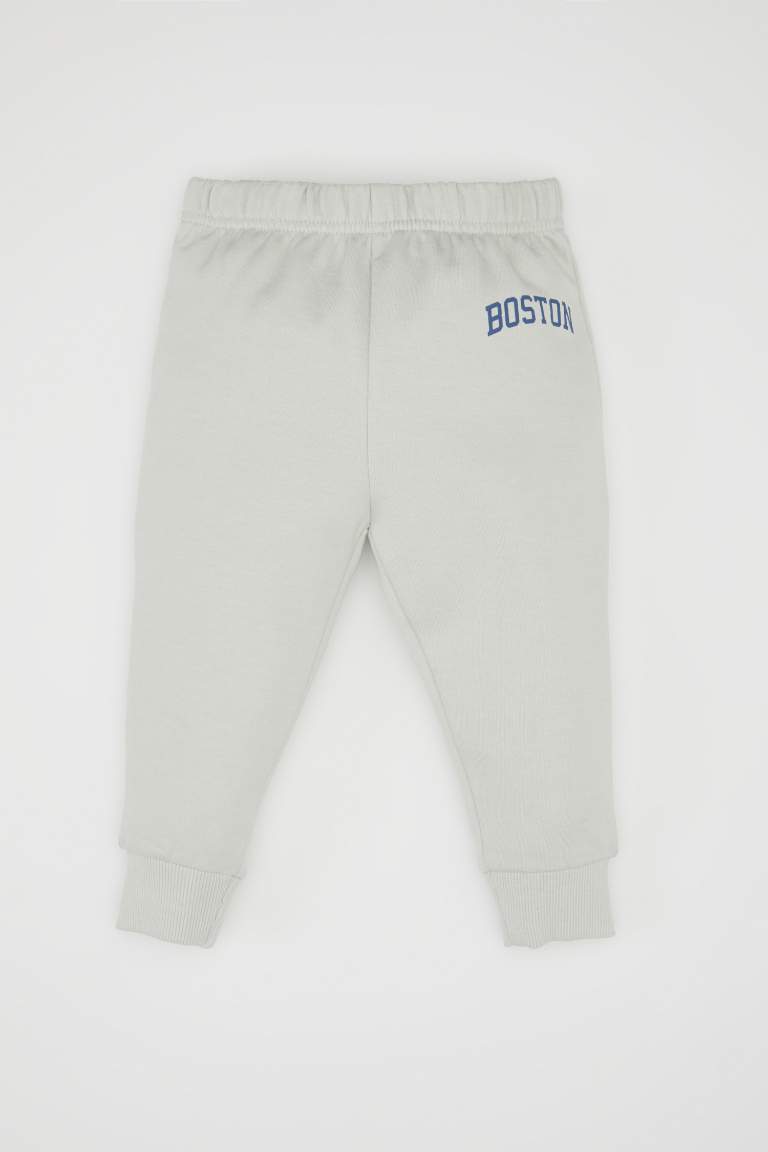 Baby Boy Printed Crew Neck Sweatshirt Sweatpants 2 Piece Set