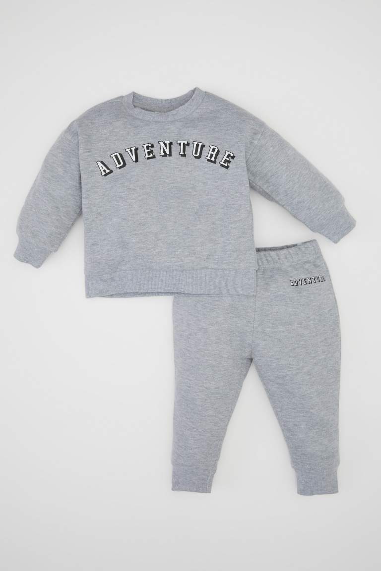 Baby Boy Printed Sweatshirt Jogger Sweatpants 2 Piece Set