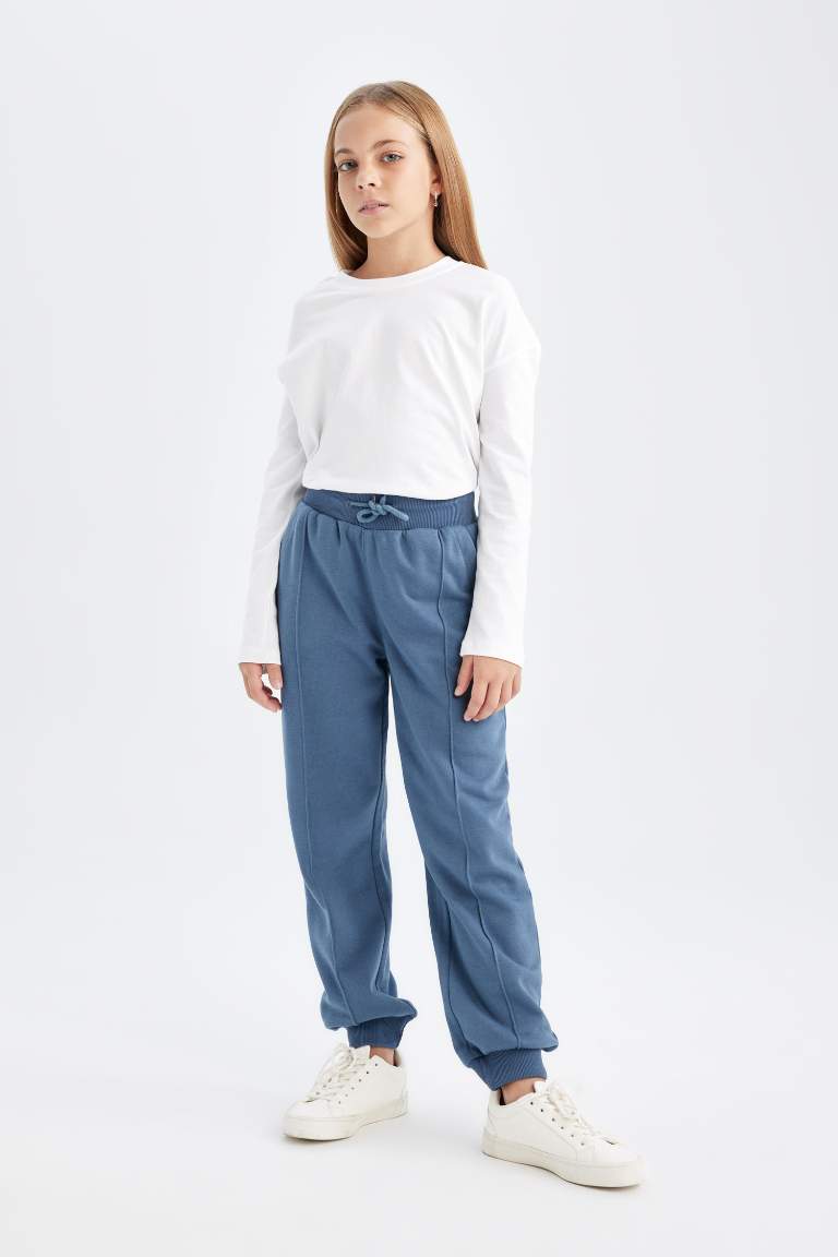 Girl Elastic Waist Basic Jogger Sweatpants