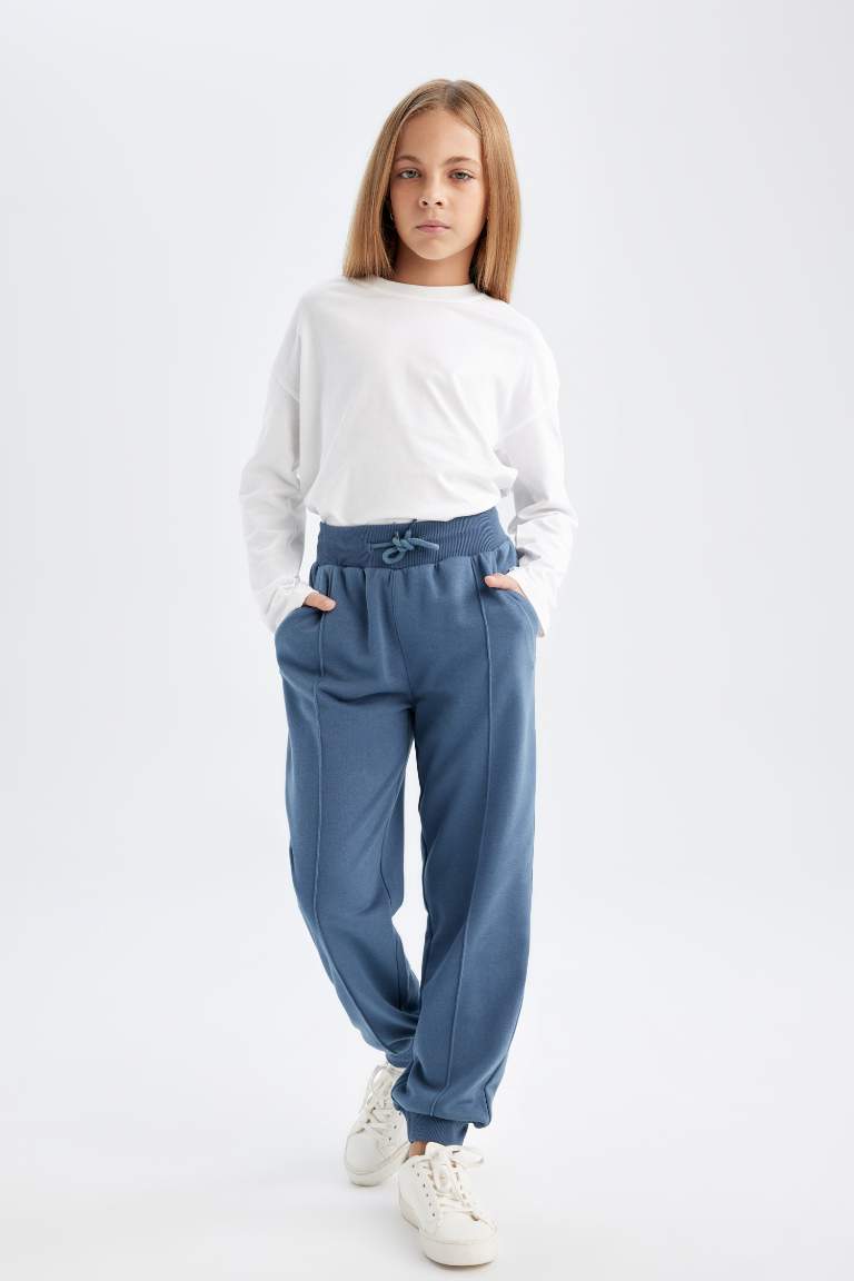 Girl Elastic Waist Basic Jogger Sweatpants