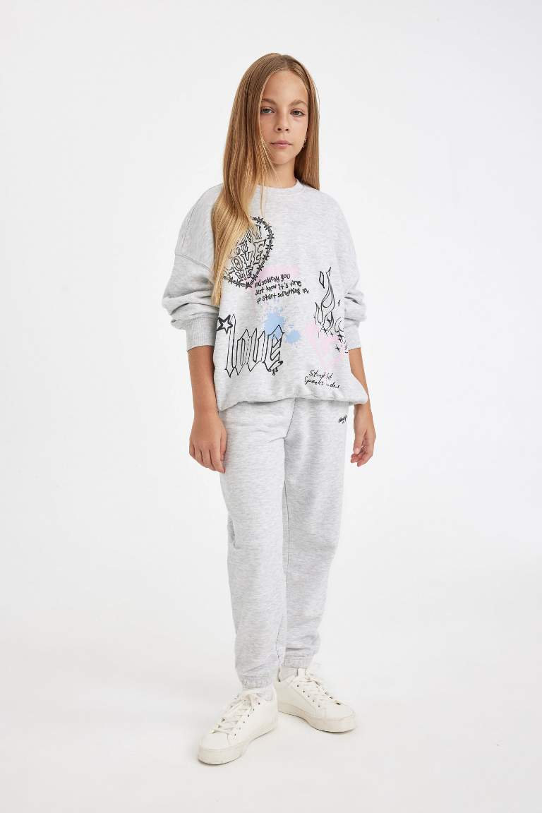 Girl Printed Jogger Sweatpants