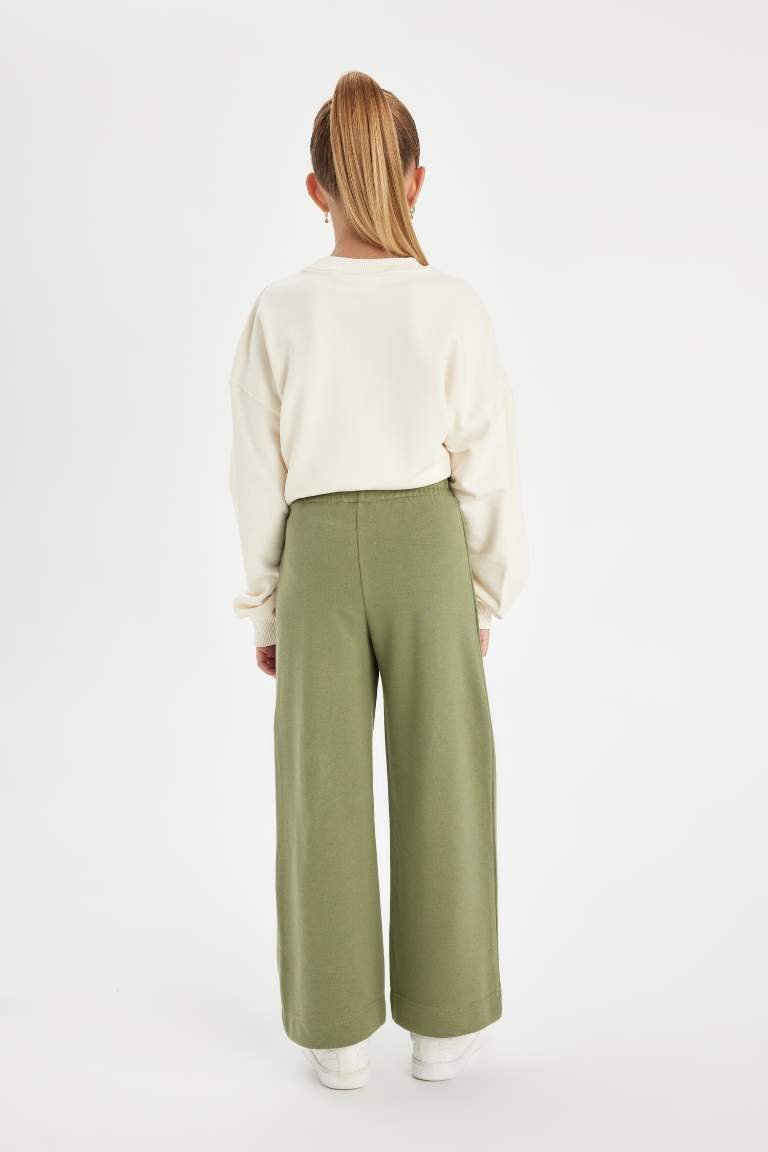 Girl Wide Leg Basic Sweatpants