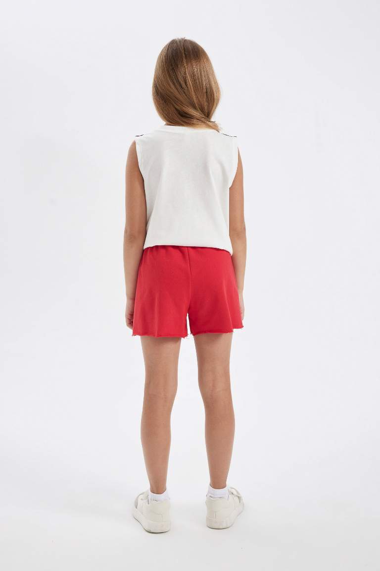 Girl Woven Labeled Shorts