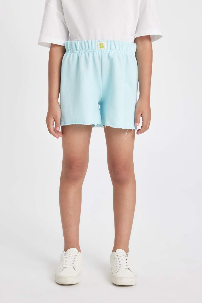 Girl Woven Labeled Shorts