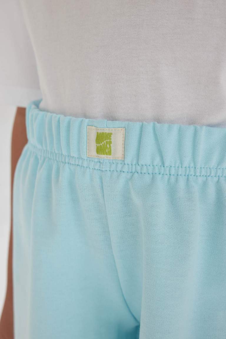 Girl Woven Labeled Shorts