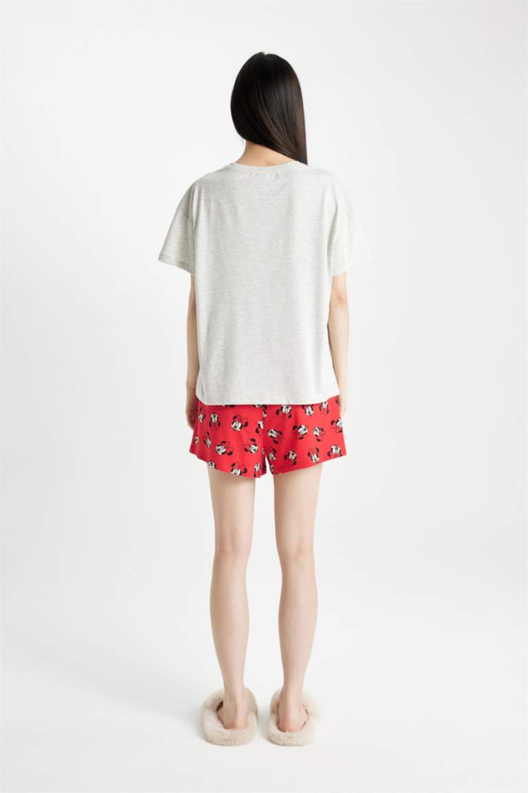 Disney Mickey & Minnie Regular Fit Kısa Kollu 2'li Takım Fall in Love